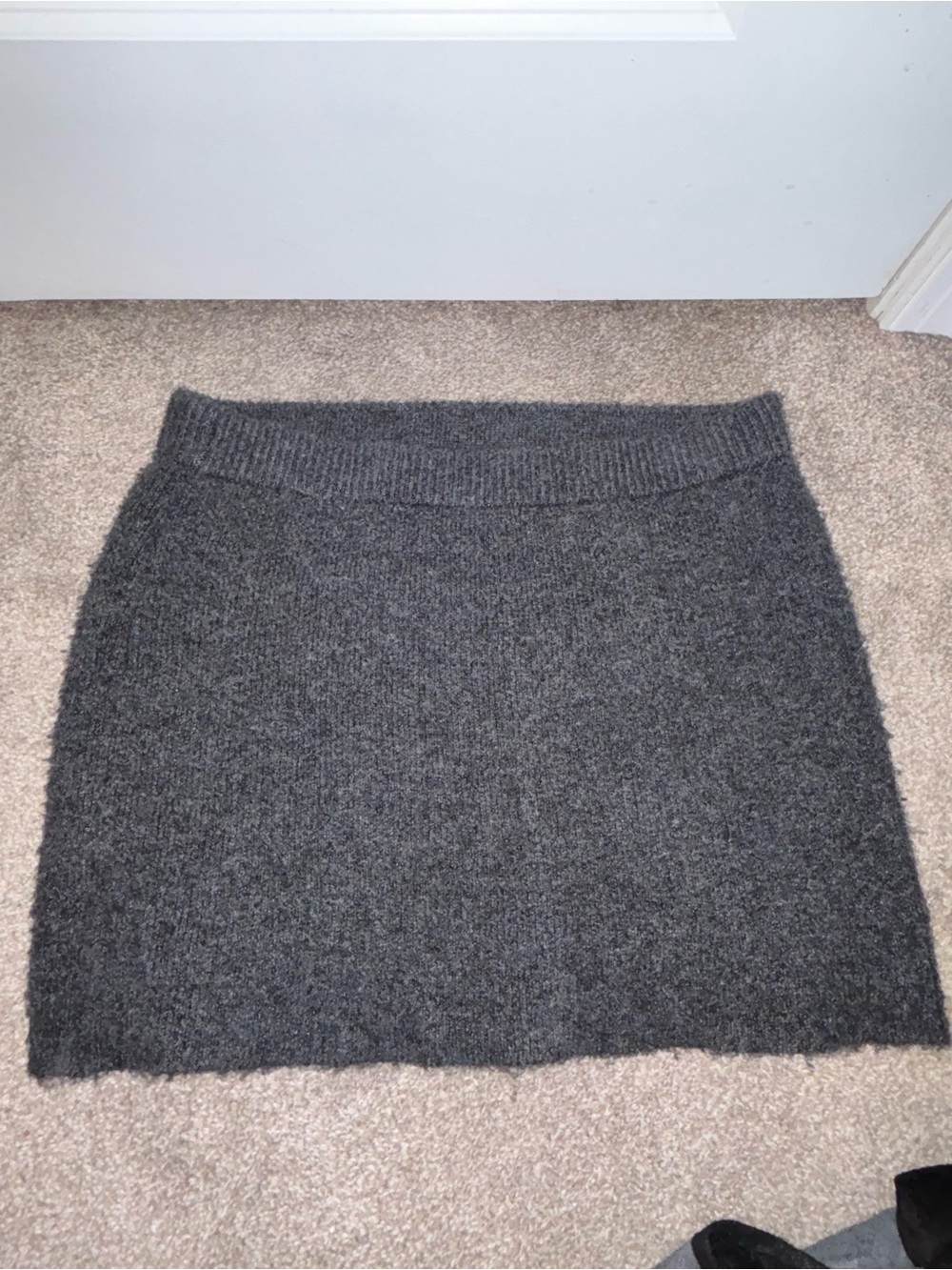 American Eagle Outfitters Charcoal Knit Mini Skirt